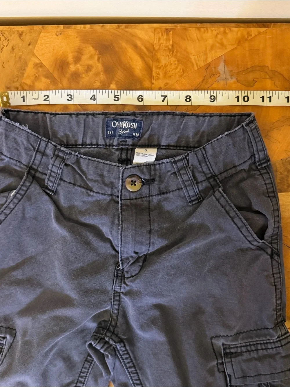 OshKosh B’gosh Cargo Pants Kids 6 Grey